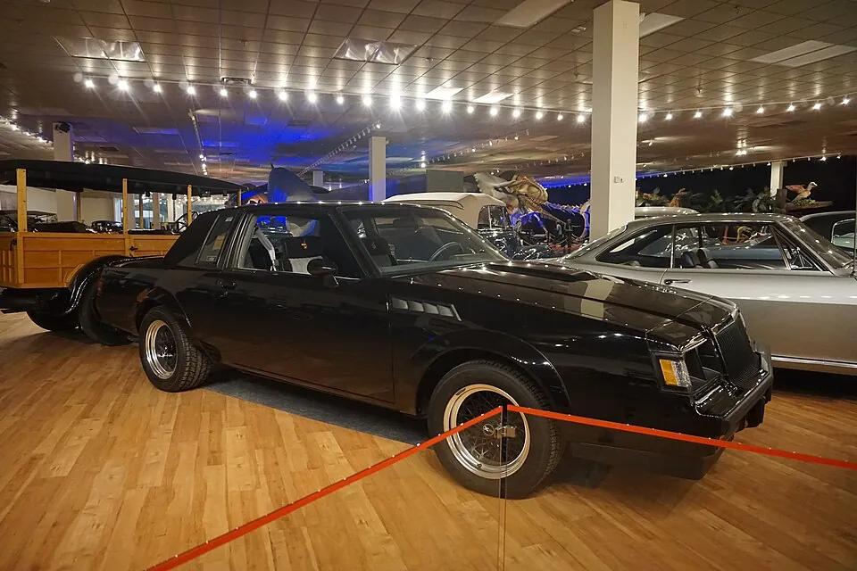 Black Buick GNX, three-quarter front view