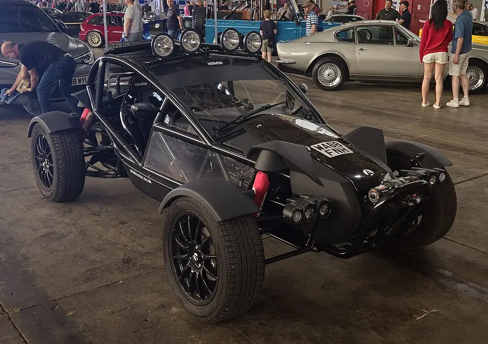 Ariel Nomad off-road exoskeleton car, three-quarter front view